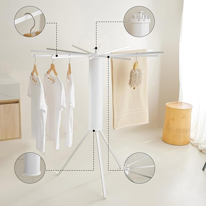 Garment Rack Portable and Foldable Space Saving Laundry Drying Rack