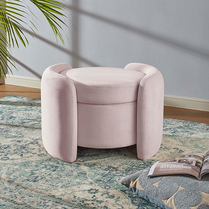 Nebula Boucle Upholstered Ottoman