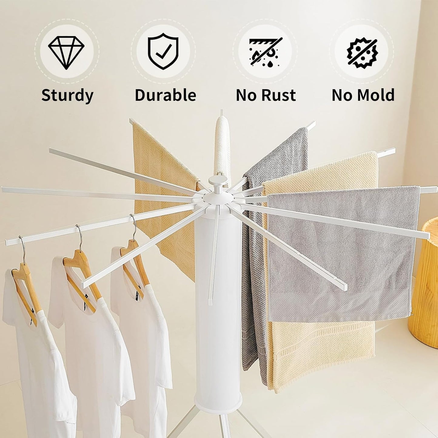 Garment Rack Portable and Foldable Space Saving Laundry Drying Rack