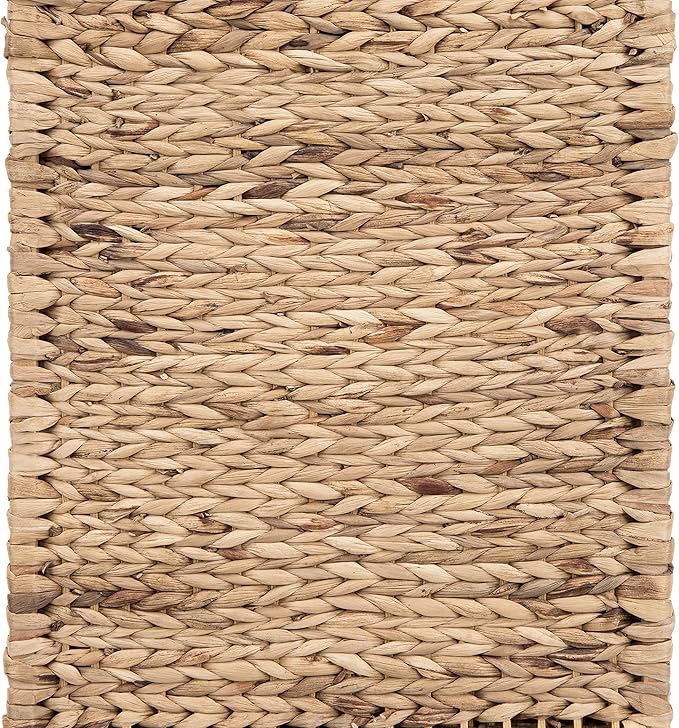 Handwoven Seagrass 3 Panel Room Divider Screen with Wood Frame