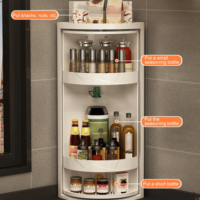 Turntable Corner Wall Storage Organiser