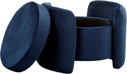 Nebula Boucle Upholstered Ottoman