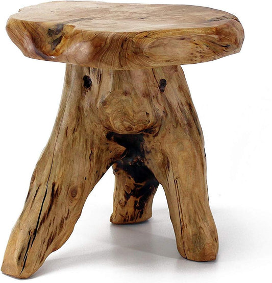 Natural Cedar Stump Stool