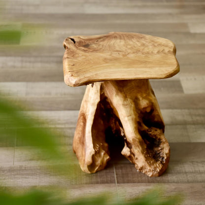 Natural Cedar Stump Stool