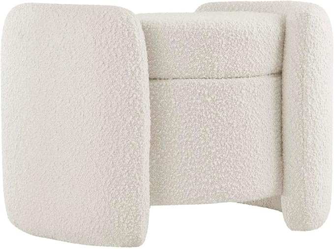 Nebula Boucle Upholstered Ottoman