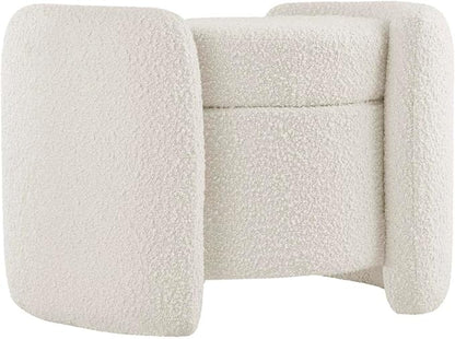 Nebula Boucle Upholstered Ottoman