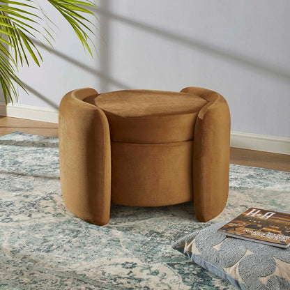 Nebula Boucle Upholstered Ottoman