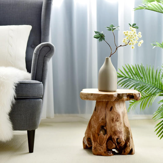 Natural Cedar Stump Stool