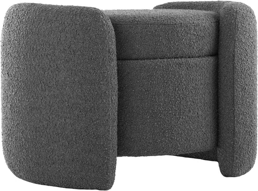 Nebula Boucle Upholstered Ottoman