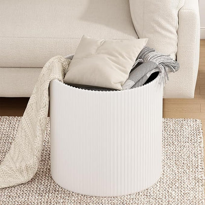 Chenille Storage Ottoman Set