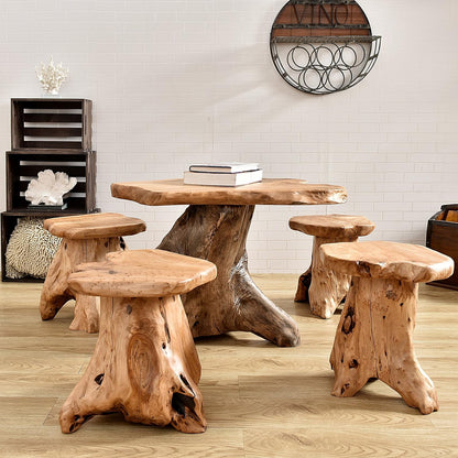 Natural Cedar Stump Stool
